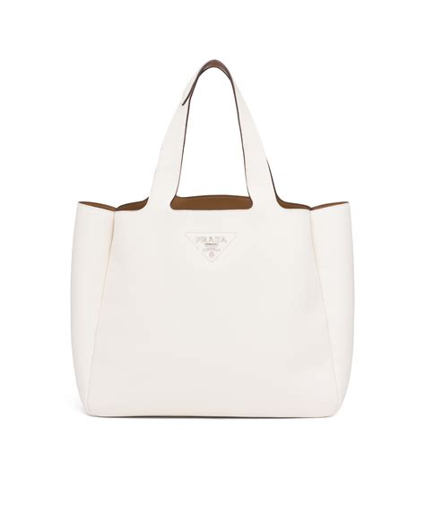 giubbino prada ghiaccio|Leather handbag Prada White in Leather .